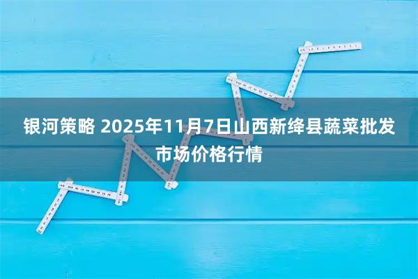 银河策略 2025年11月7日山西新绛县蔬菜批发市场价格行情